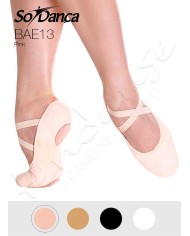 Scarpe da Mezza Punta So Danca Tela Inserto Elastico Pianta M ADULTO