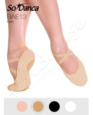 Scarpe da Mezza Punta So Danca Tela Inserto Elastico Pianta M ADULTO