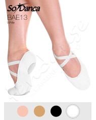 Scarpe da Mezza Punta So Danca Tela Inserto Elastico Pianta M ADULTO