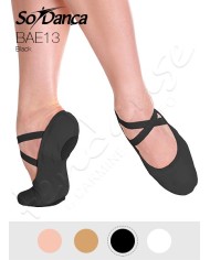 Scarpe da Mezza Punta So Danca Tela Inserto Elastico Pianta M ADULTO