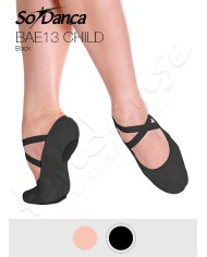 Scarpe da Mezza Punta So Danca Tela Inserto Elastico Pianta M BAMBINO