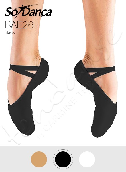 DANCEYOU Classico Danza Mezze Scarpe Balletto Ballo Mezza Scarpe Ritmica artistiche Ginnastica Half Pantofole Leather per Donna Ragazza 2 Colore