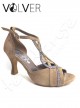 Scarpe da Ballo Donna Camoscio Camel Galassia Cotton Suola Camoscio Tacco 70P