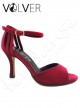 Scarpe da Ballo Velluto Stellato Tacco 90B Suola Cuoio