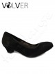 Scarpe da Ballo Donna Camoscio Nero Suola Camoscio Tacco 30N