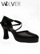 Scarpe Caraibiche Incrociate Pelle Nera Tacco 90R