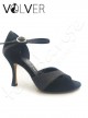 Scarpe da Ballo Camoscio Nero Brill Nero Suola Cuoio Tacco 90B
