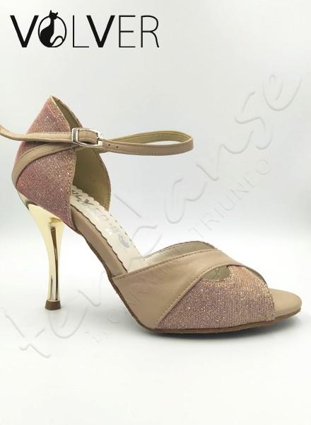 Scarpe da Ballo Fisher Cipria Pelle Rosa Tacco 90S ABS *OFFERTA*