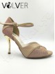 Scarpe da Ballo Fisher Cipria Pelle Rosa Tacco 90S ABS *OFFERTA*