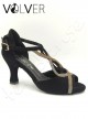 Scarpe da Ballo Donna Camoscio Nero Galassia Cotton Suola Camoscio Tacco 70P