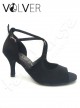 Scarpe da Ballo Donna Camoscio Nero Tacco 70S