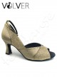 Scarpe da Ballo Donna Metal Oro Brill Oro Suola Camoscio Tacco 70R