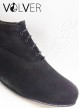 Ballroom Uomo Camoscio Nero Suola Cuoio