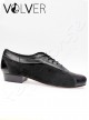 Ballroom Uomo Pelle Camoscio Nero Suola Cuoio
