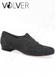 Ballroom Uomo Camoscio Nero Suola Cuoio