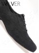 Ballroom Uomo Camoscio Nero Suola Cuoio