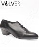 Ballroom Uomo Pelle Nera  Suola Camoscio
