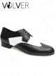 Ballroom Uomo Pelle Nera Pelle Bianca Suola Camoscio *OFFERTA*