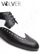 Ballroom Uomo Pelle Nera Pelle Bianca Suola Camoscio *OFFERTA*