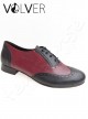Ballroom Uomo Pelle Nera Pelle Bordeaux Suola Cuoio *OFFERTA*