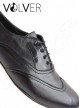 Ballroom Uomo Pelle Nera Suola Cuoio