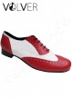 Ballroom Uomo Pelle Rossa Pelle Bianca Suola Camoscio *OFFERTA*