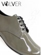 Ballroom Uomo Vernice Grigia Suola Cuoio *OFFERTA*