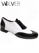 Ballroom Uomo Vernice Nera Vernice Bianca Suola Camoscio *OFFERTA*