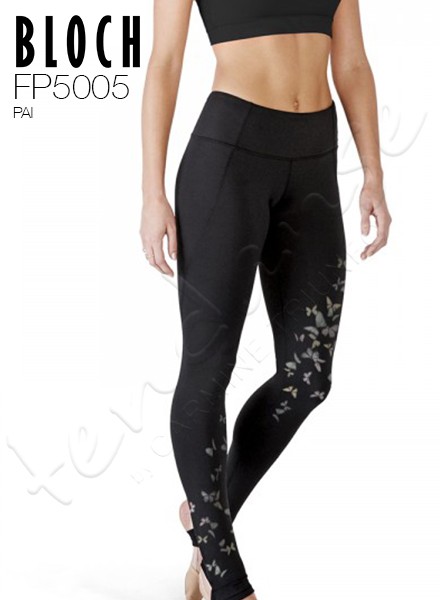 Leggings Danza Donna Bloch con staffa  Butterfly Printf