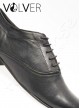 Ballroom Uomo Pelle Nero Suola Cuoio *OFFERTA*