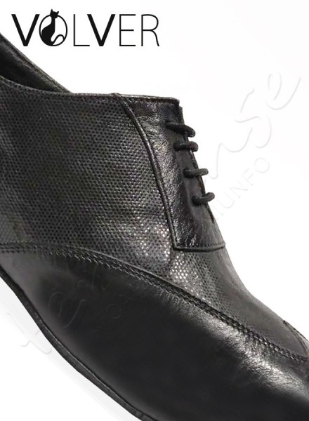 Ballroom Uomo Camoscio Nero Lamè nero Suola Camoscio *OFFERTA*