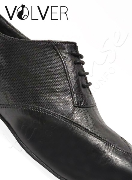 Ballroom Uomo Camoscio Nero Lamè nero Suola Camoscio *OFFERTA*