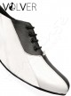 Ballroom Uomo Pelle Nera Pelle Bianca Suola Camoscio *OFFERTA*