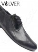 Ballroom Uomo Vernice Nera Pelle Nera Suola Camoscio