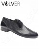 Ballroom Uomo Vernice Nera Pelle Nera Suola Camoscio