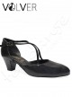 Scarpe da Ballo Incrociate A Pelle Nera TC 45 Largo *OFFERTA*
