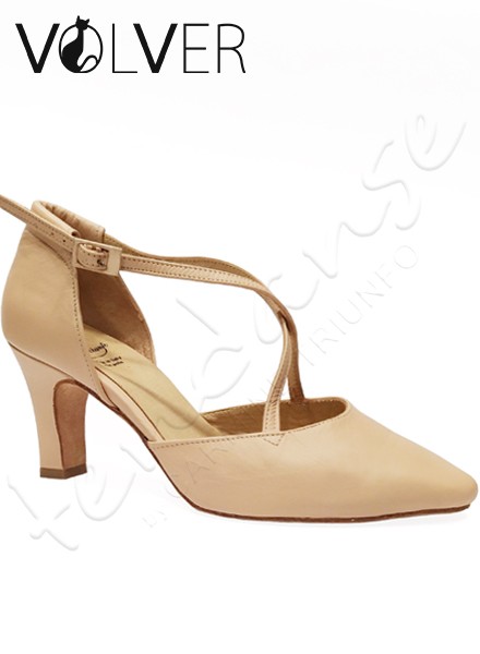 Scarpe da Ballo Incrociate A Pelle Rosa TC 70N