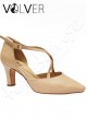 Scarpe da Ballo Incrociate A Pelle Rosa TC 70N