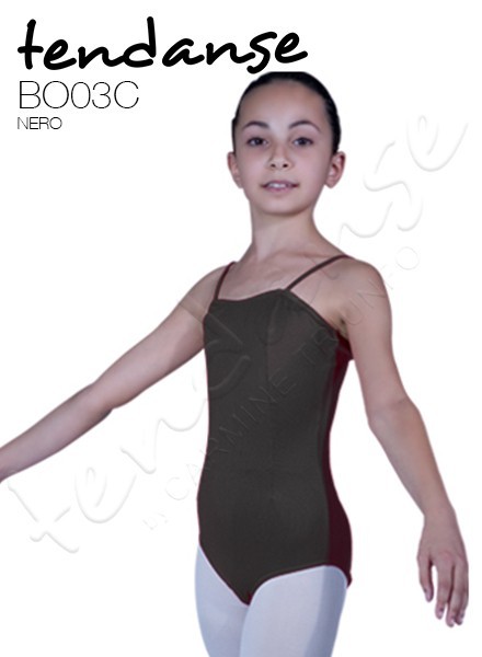 Dancina Body da Balletto Danza Bambina a Maniche Flutter in Cotone e Spandex 
