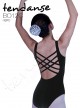 Body Danza Triplo Incrocio Cotone Nero