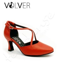 Scarpe da Ballo Incrociate A Pelle Rossa TC 70R