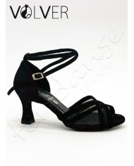 Scarpe da Ballo Donna Camoscio Nero Suola Camoscio Tacco 70R