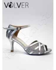 Scarpe da Ballo Donna Metal Brill Argento Tacco 70S *OFFERTA*