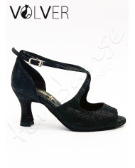 Scarpe da Ballo Donna Lame Nero Tacco 70R