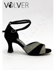 Scarpe da Ballo Donna Camoscio Nero Fisher Verde Tacco 70R *OFFERTA*