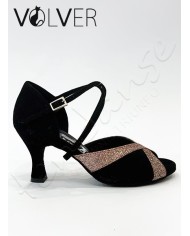 Scarpe da Ballo Donna Camoscio Nero Brill Multi Suola Camoscio Tacco 70P