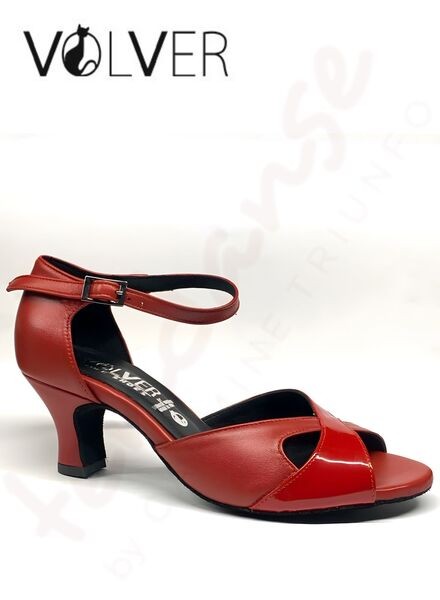 Scarpe da Ballo Pelle Rossa Vernice Rossa Suola Camoscio 50M