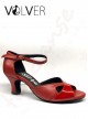 Scarpe da Ballo Pelle Rossa Vernice Rossa Suola Camoscio 50M