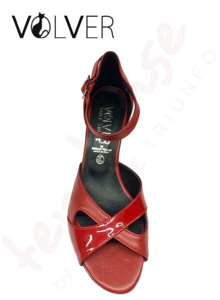 Scarpe da Ballo Pelle Rossa Vernice Rossa Suola Camoscio 50M
