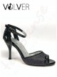 Scarpe da Ballo Brill Nero Vernice Nera Suola Cuoio Tacco 8SS